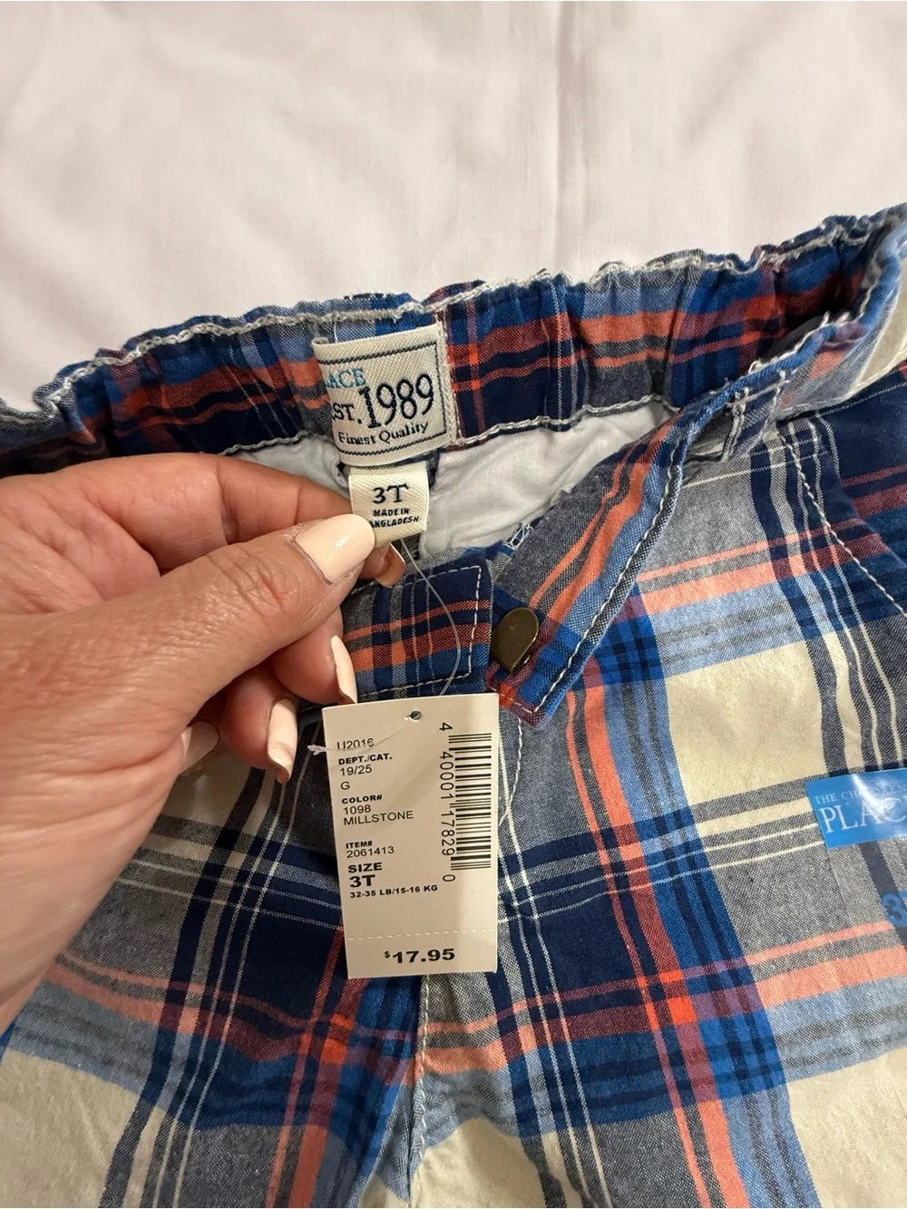 The Childrens Place lightweight plaid